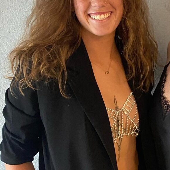 NWT Natasha Couture Rhinestone Bralette Adjustable Size - Picture 14 of 14